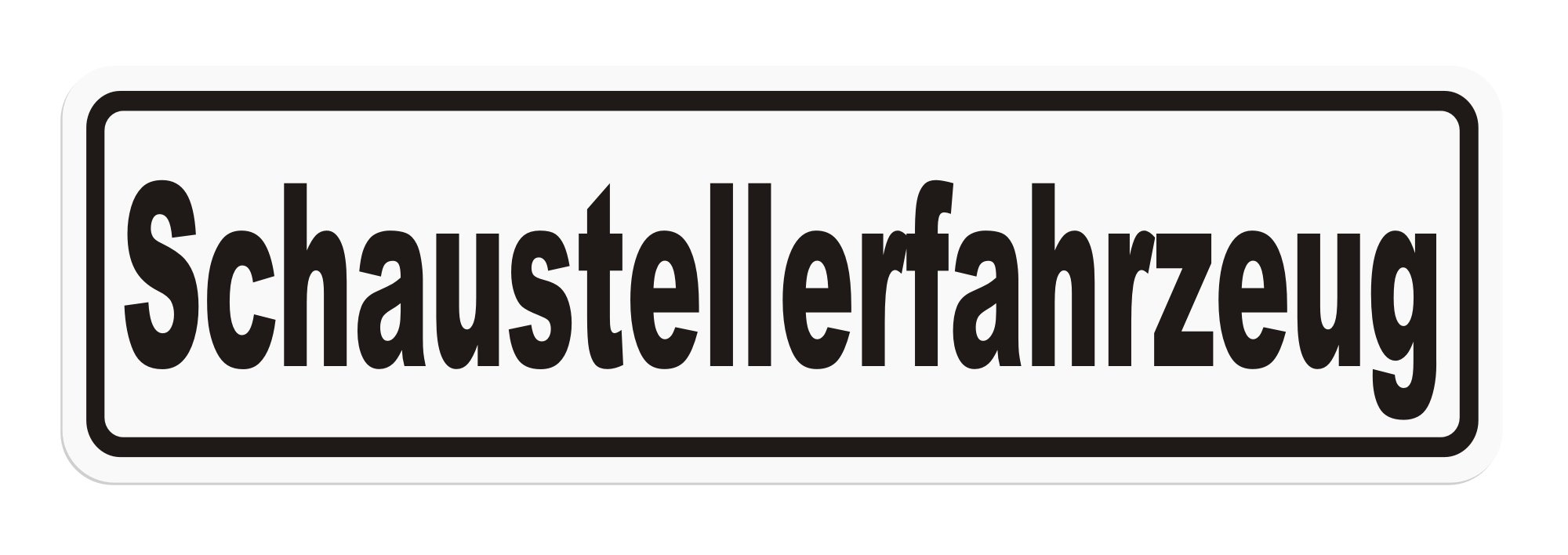 Magnetic Sign “Schaustellerfahrzeug” | Magnetic Sign | White/Black Available In Three Sizes