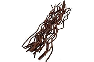 nongcunren 100Pcs 10 Inch Brown Wavy Rattan Reed Fragrance Diffuser Replacement Refill Sticks