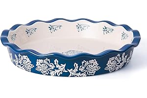 Wisenvoy Ceramic Pie Dish Pie Plate Deep Dish Pie Pan Non-Stick Pie Pans for Baking Pie Dishes