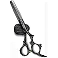 Black Dragon 6.0 inch Professional Dragon Handle 440C Salon Hair Cutting Scissor - Hairdressing Thinning Shears- Perfect for Barber and Home Use (thinning scissors)