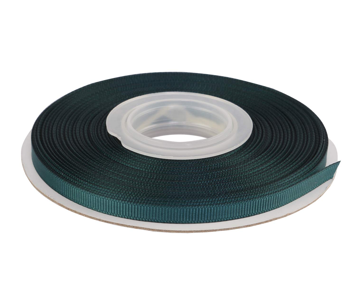 Ribbonitlux 6mm Wide Solid Grosgrain Ribbon 22 Meters (347-Teal, Set for Gift Wrapping, Party Decor, Sewing Applications, Wedding and Craft