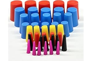 DUSCOKE 42PCS Silicone Tapered Plugs Assortment Kit, 8 Sizes High-Temp Resistant Rubber Stoppers 1/16" to 5/8" for Masking Off Hole Plugs During Media Blasting, Powder Coating, Paint, Spray (42PCS)