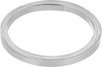 sourcing map Nickel-Chromium Flat Heater Wire 16.4 Ft Length 6mm Width 0.3mm
