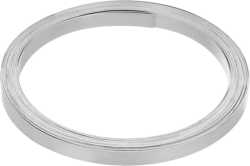 sourcing map Nickel-Chromium Flat Heater Wire 16.4 Ft Length 6mm Width 0.3mm