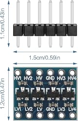 Haisheng 15x 3.3V to 5V 4-Channel Bi-Directional Logic Level Converter Module view 5