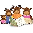 Li'l Woodzeez Moose Family Set – Vanderhoof Moose with Storybook – 5pc Toy Set with Miniature Animal Figurines – Family Toys and Books for Kids Age 3+
