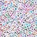 Pandahall 50g/250pcs Mixed Color Acrylic A-Z English Letter Alphabet Cube Beads DIY Word Message Bracelet Spacer Charm Jewelry Makings 6x6mm
