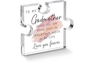 Mothers Day Gifts for Godmother, Acrylic Puzzle Piece Keepsake, Birthday Christmas Sentimental Thank You Present​ from Godchi