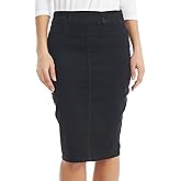 ESTEEZ Women's Stretch Denim Pencil Skirt – Soft, Flexible, Body-Hugging, Knee-Length Jean Skirt ‘Brooklyn’