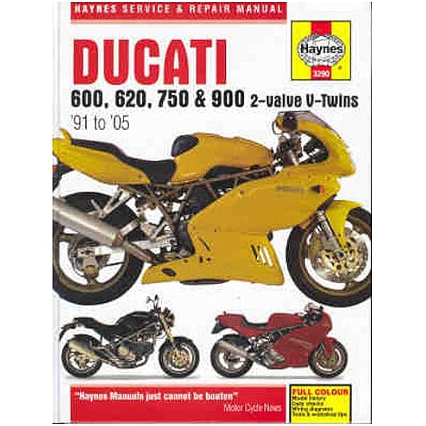 Ducati 600, 620, 750 & 900 2-valve V-Twins '91 to '05 (Haynes