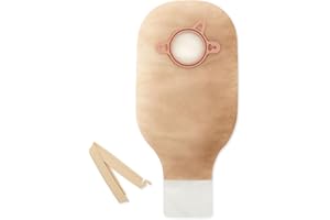 Hollister 18104 New Image 2-Piece 12” Drainable Ostomy Pouch, Pack of 10, Transparent, 2-3/4” Opening, Blue Color Code