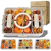 SARZANIS Adjustable Snackle Box Container (6–12 Compartments) – Customizable Food Organizer with Removable Dividers for Kids & Adults, Travel Friendly, Leak-Resistant Bento Style
