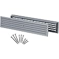 Steinberg14 Gray Door Vent Cover 17.7x3.6 inch with Screws - Plastic Ventilation Grill - Door Vents for Interior Doors Two Sided - Door Louver Vent - Door Return Air Vent with Screws