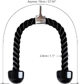 CampTeck U6935 Nylon Triceps Rope with Non-Slip Handles – Pull Down Rope view 2