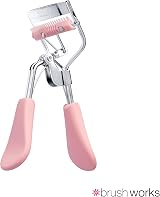 Brushworks Pro Lash Eyelash Curler with Comb Stainless Steel Pink Easy Use view 6