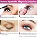 Long Magnetic Eyelashes Double Magnets No Glue Reusable False Magnetic Eyelashes 8 Pieces 3D Ultra Thin Lightweight Fake Eyelashes Easy to Apply Natural Look (8pieces)