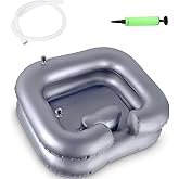 Portable Shampoo Bowl, Inflatable Hair Washing Sink for Bedridden, Disabled,Injured, Hair Washtub for Dreadlocks and at Home 