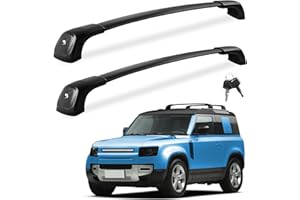 FengYu Lockable Roof Rack Cross Bars 220lbs Compatible with 2020-2025 Land Rover Defender 110 130 (with Side Rails), Heavy Duty Rooftop Aluminum Crossbar Car Carrier Luggage