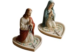 Virgin Mary Rosary Holder, Holy Mother Father Holds Beads, Elegant Our Lady Prayer Holder Catholic, Christian Catholic Gifts 