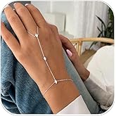 XSBODY Dainty Star Hand Chain Bracelet Boho Finger Ring Jewelry Gold Bracelets For Women Non Tarnish Bangle