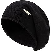 QUEENFUR Knit Slouchy Beanie Hats for Women Cashmere Ski Cap Knitted Wool Soft Warm Winter Hat
