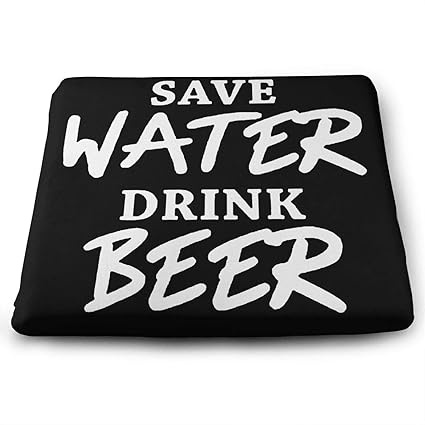 Amazon Com Save Water Drink Beer Solid Square Cushion Non