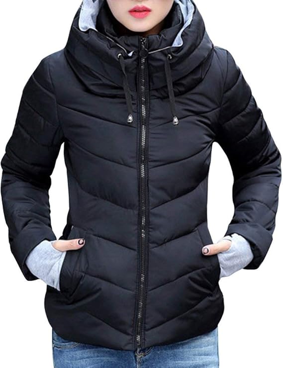 Zeiayuas Damen Puffer Jacke - Leichte Daunenjacke Mit Kapuze Oversized Winterjacke