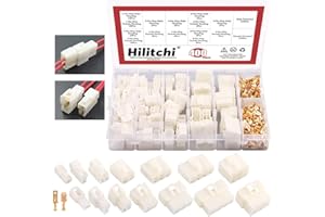 Hilitchi 6.3MM Electrical Automotive Wire Connectors Male Female Socket Plug Terminal for Motorcycle Car (Assortment Kit-400Pcs)