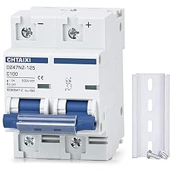 Chtaixi DC Miniature Circuit Breaker, 2 Pole 500V