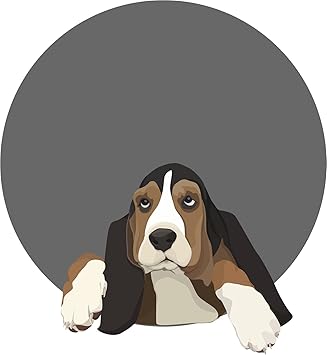 Amazon Com Adorable Cute Curious Basset Hound Puppy Dog Cartoon Vinyl Decal Sticker 2 Tall Automotive