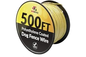 WINDOGZ Dog fence wire for electric Dog fence system, 500 ft, covers ¼ acre area, easy to Install, Compatible with reputable underground fence brands, durable, 20 gauge wire .025 Polyethylene coated