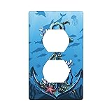 Navy Ocean Anchor Fish Sea Star Coral Nautical