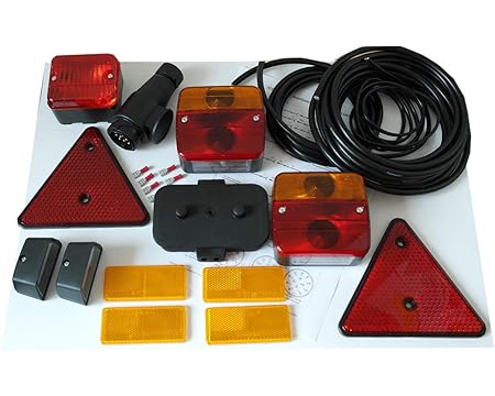 HGW Anhängerbeleuchtung Set - Alle Leuchten, Reflektoren u. Kabel für Ihren Anhänger