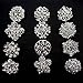 ZAKIA Lot 24pcs Crystal Flower Bridal Brooch Pin Brooches Silver