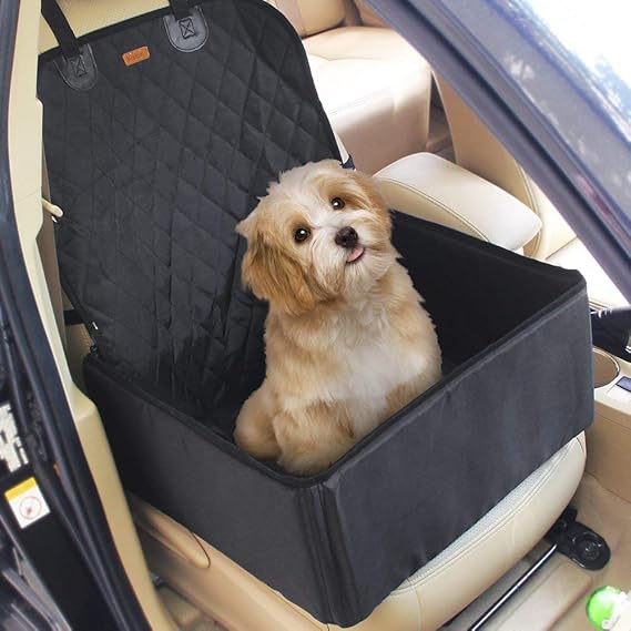 2 in 1 Pet Dog Car Waterproof Single Front Seat Mat Booster Seat Pet