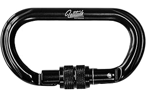 Latitude Outdoors Heavy Duty Rust-Free Oval Carabiner Clip with Screwgate