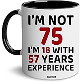 WHIDOBE 75th Birthday Gifts For Men, Women - Gift For 75 Years Old - 1951 Birthday Gift For Mom, Dad - 75 Years Old Birthday Gifts Coffee Mug - 75th Gifts For Grandma, Grandpa