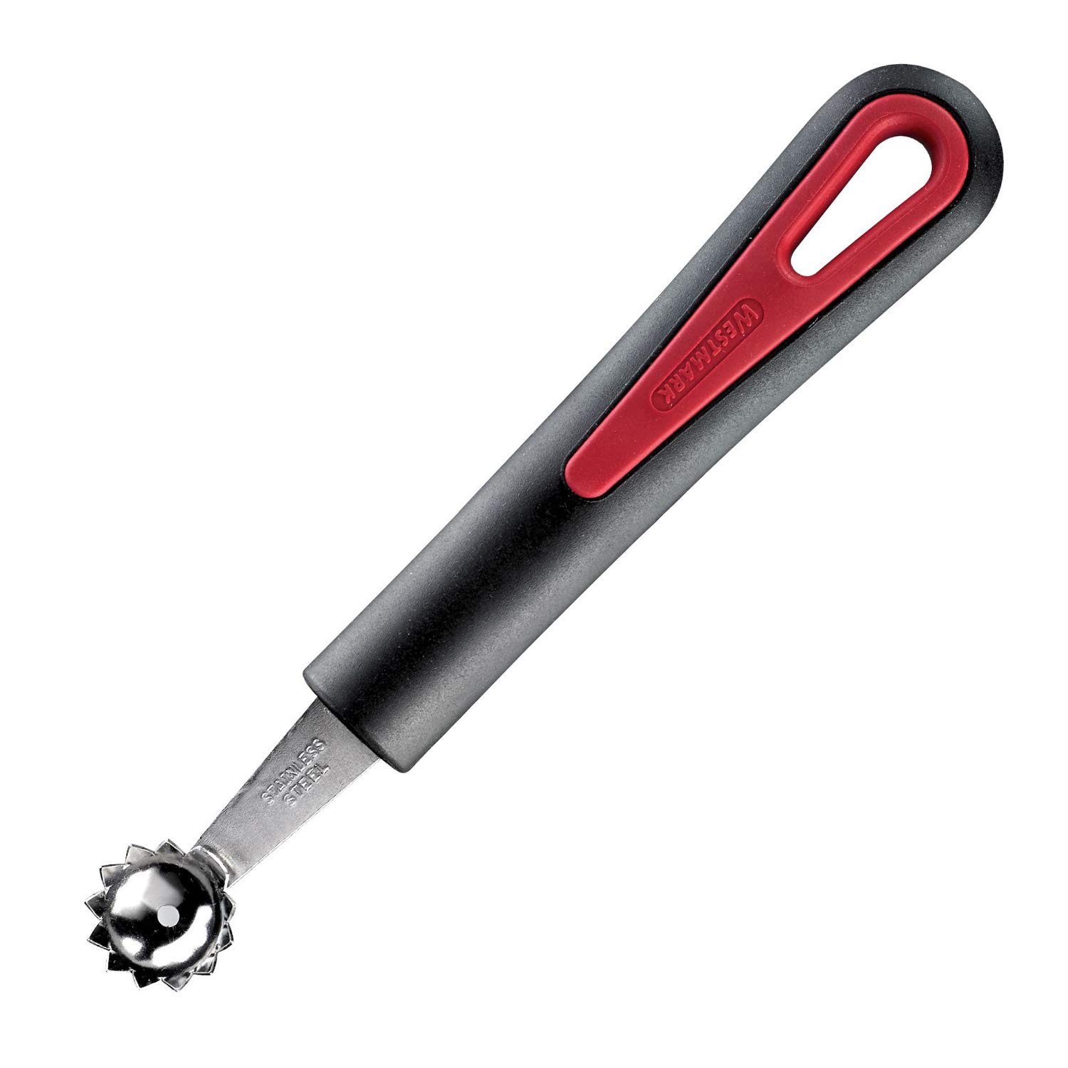 Westmark Baller/Tomato Corer, With serrated edge, ø 2.1 cm, Length: 16.6 cm, Stainless steel/plastic, Gallant, Black/Red, 292022E1