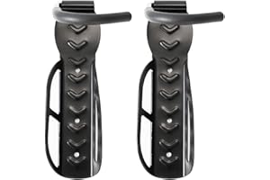 Sailret Vertical Bike Rack Wall Mount for Garage–Heavy-Duty Steel Bicycle Hook for Indoor Storage, Space-Saving Holder for Road, Mountain & Hybrid Bikes, Fits Tires Up to 2.6" Wide (2 Pack)