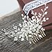 Kercisbeauty Handmade Wedding Crystal Hair Combs with Pearls for Brides Rustic Wedding Hair Accessories for Women Bridal Headpiece(Silver)