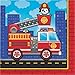 Flaming Fire Truck Theme Plates and Napkins Serves 16 With Birthday Candles