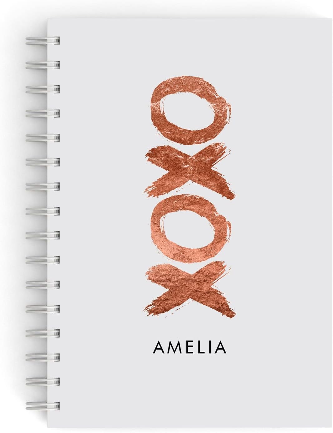 Personalised Notebook XOXO Custom Name OR Initials A5 Notepad/Pads Books with Lined Pages