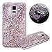 Galaxy S5 Case, Galaxy S5 Neo Case, Galaxy S5 Liquid Glitter Case,PHEZEN 3D Creative Design Shiny Quicksand Flowing Bling Glitter Sparkle Heart Clear Hard Case for Samsung Galaxy S5 - Pink Diamonds
