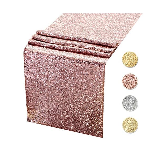 Sequin Table Runners ROSE GOLD 12 X 108 Inch Glitter ROSE GOLD Table RunnerROSE GOLD Party