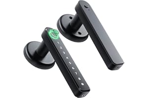 IRONZON Fingerprint Door Lock Door Knob with Keypad Keyless Entry Door Lock with Handle for Home Hotel Apartment Bedroom