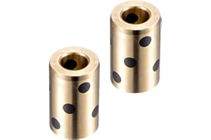 Kozelo 2pcs Sleeve Bearings - [8x15x24mm] Wrapped Oilless Plain Bushings Cast Brass for Machinery, Hydraulic Systems