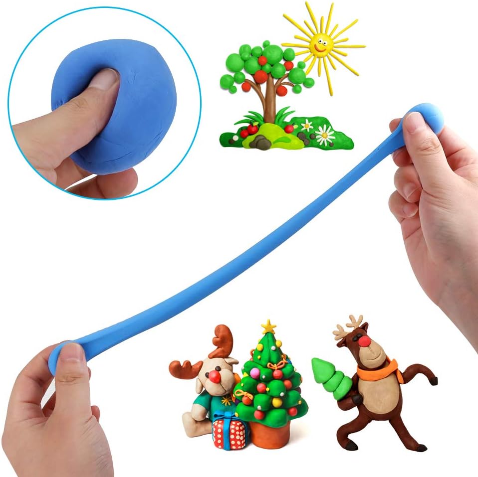 Air Dry Clay, 50 Colors Magic Modelling Clay, Safe and Non-Toxic, Ultra Light Clay with Sculpting Tools - Image 3