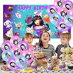 Aphmau Plushies Cat Party Supplies Decorations Cake