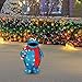 ProductWorks 18-Inch Pre-Lit Sesame Street Cookie Monster with Candy Cane Christmas Yard Decoration, 35 Lights