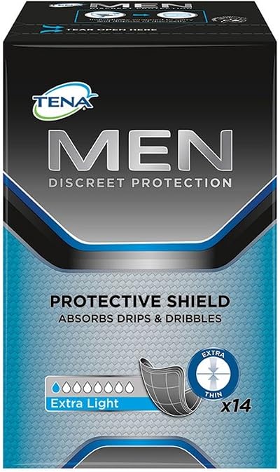 TENA Men Protective Shields Extra Light 14 Pads x 6 Packs
